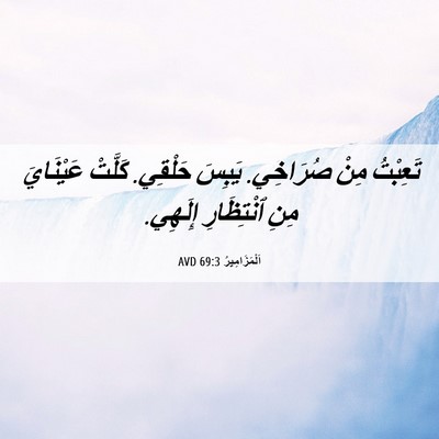 Picture 06 - اَلْمَزَامِيرُ 69:3 AVD - تَعِبْتُ مِنْ صُرَاخِي. - Bible Verse Picture