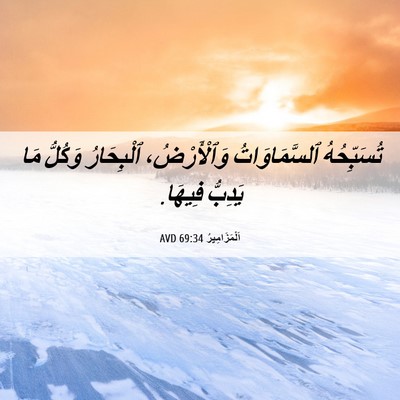 Picture 06 - اَلْمَزَامِيرُ 69:34 AVD - تُسَبِّحُهُ ٱلسَّمَاوَاتُ - Bible Verse Picture
