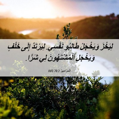 Picture 06 - اَلْمَزَامِيرُ 70:2 AVD - لِيَخْزَ وَيَخْجَلْ - Bible Verse Picture