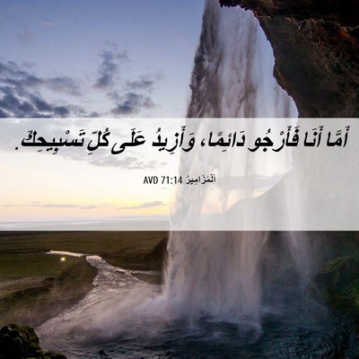 Picture 06 - اَلْمَزَامِيرُ 71:14 AVD - أَمَّا أَنَا فَأَرْجُو - Bible Verse Picture
