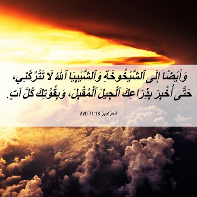 Picture 06 - اَلْمَزَامِيرُ 71:18 AVD - وَأَيْضًا إِلَى - Bible Verse Picture