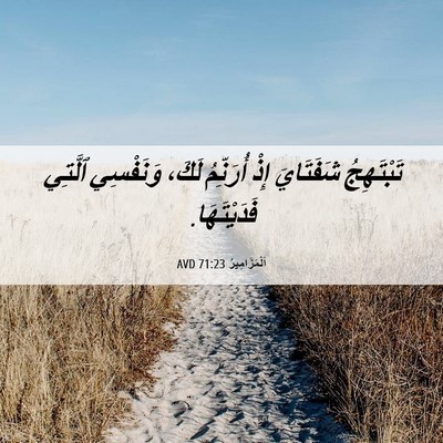 Picture 06 - اَلْمَزَامِيرُ 71:23 AVD - تَبْتَهِجُ شَفَتَايَ إِذْ - Bible Verse Picture