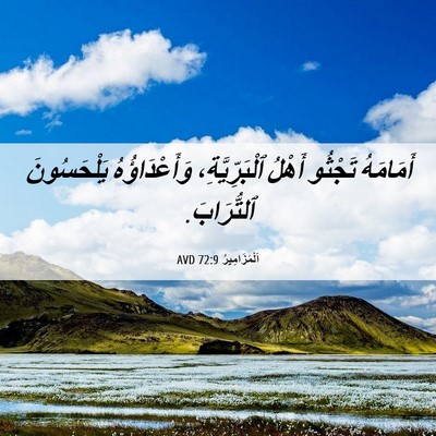 Picture 06 - اَلْمَزَامِيرُ 72:9 AVD - أَمَامَهُ تَجْثُو أَهْلُ - Bible Verse Picture