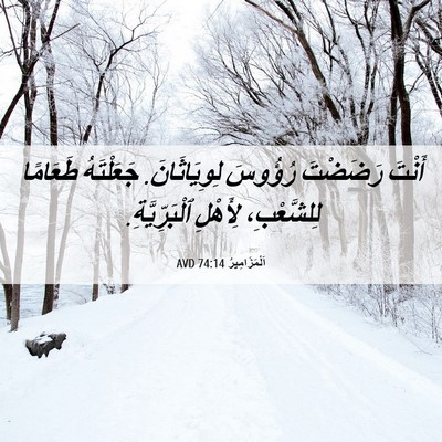 Picture 06 - اَلْمَزَامِيرُ 74:14 AVD - أَنْتَ رَضَضْتَ رُؤُوسَ - Bible Verse Picture