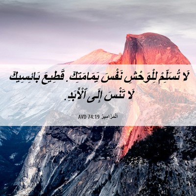 Picture 06 - اَلْمَزَامِيرُ 74:19 AVD - لَا تُسَلِّمْ لِلْوَحْشِ - Bible Verse Picture