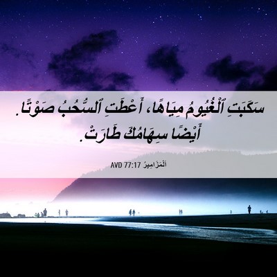 Picture 06 - اَلْمَزَامِيرُ 77:17 AVD - سَكَبَتِ ٱلْغُيُومُ - Bible Verse Picture