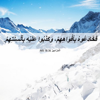 Picture 06 - اَلْمَزَامِيرُ 78:36 AVD - فَخَادَعُوهُ - Bible Verse Picture