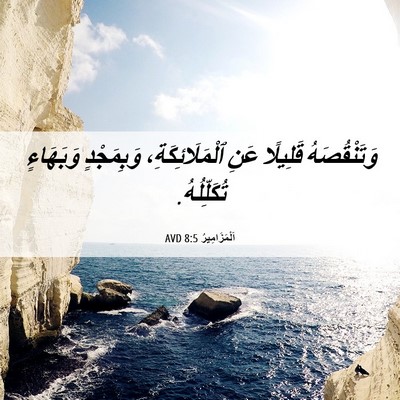 Picture 06 - اَلْمَزَامِيرُ 8:5 AVD - وَتَنْقُصَهُ قَلِيلًا - Bible Verse Picture