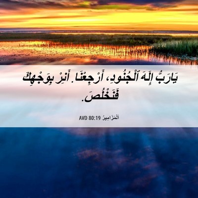 Picture 06 - اَلْمَزَامِيرُ 80:19 AVD - يَارَبُّ إِلَهَ - Bible Verse Picture