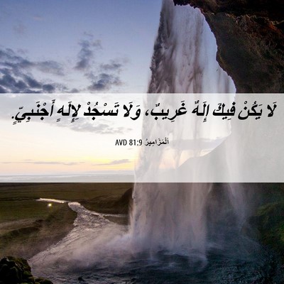 Picture 06 - اَلْمَزَامِيرُ 81:9 AVD - لَا يَكُنْ فِيكَ إِلَهٌ - Bible Verse Picture