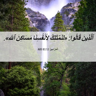 Picture 06 - اَلْمَزَامِيرُ 83:12 AVD - ٱلَّذِينَ قَالُوا: - Bible Verse Picture