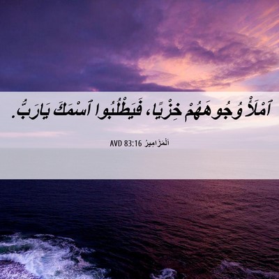 Picture 06 - اَلْمَزَامِيرُ 83:16 AVD - ٱمْلَأْ وُجُوهَهُمْ - Bible Verse Picture