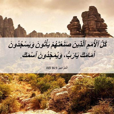 Picture 06 - اَلْمَزَامِيرُ 86:9 AVD - كُلُّ ٱلْأُمَمِ ٱلَّذِينَ - Bible Verse Picture