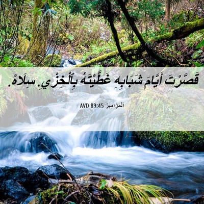 Picture 06 - اَلْمَزَامِيرُ 89:45 AVD - قَصَّرْتَ أَيَّامَ - Bible Verse Picture