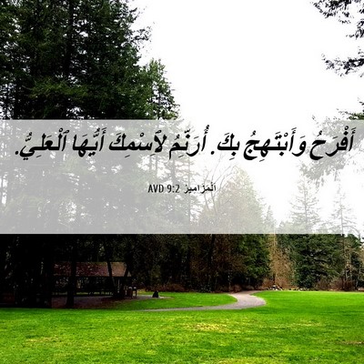 Picture 06 - اَلْمَزَامِيرُ 9:2 AVD - أَفْرَحُ وَأَبْتَهِجُ - Bible Verse Picture