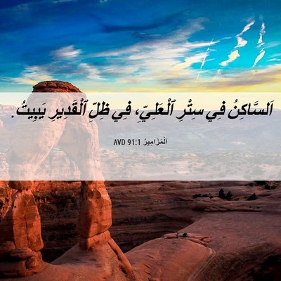 Picture 06 - اَلْمَزَامِيرُ 91:1 AVD - اَلسَّاكِنُ فِي سِتْرِ - Bible Verse Picture