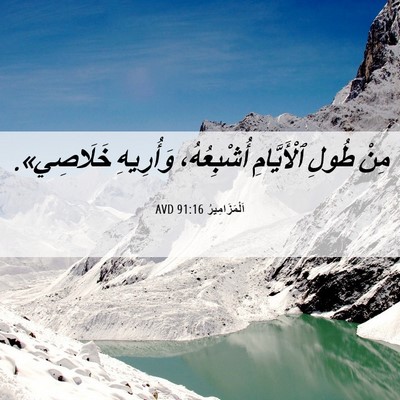 Picture 06 - اَلْمَزَامِيرُ 91:16 AVD - مِنْ طُولِ ٱلْأَيَّامِ - Bible Verse Picture