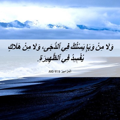 Picture 06 - اَلْمَزَامِيرُ 91:6 AVD - وَلَا مِنْ وَبَإٍ يَسْلُكُ - Bible Verse Picture
