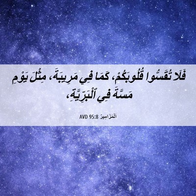 Picture 06 - اَلْمَزَامِيرُ 95:8 AVD - فَلَا تُقَسُّوا - Bible Verse Picture