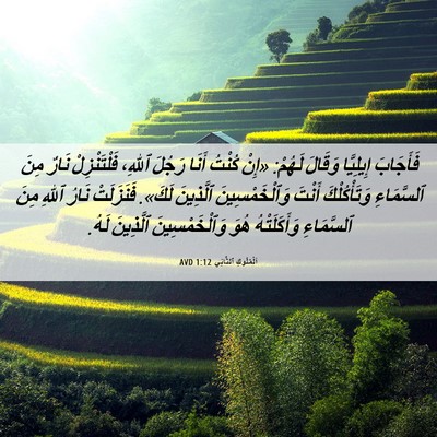 Picture 06 - اَلْمُلُوكِ ٱلثَّانِي 1:12 AVD - فَأَجَابَ إِيلِيَّا - Bible Verse Picture