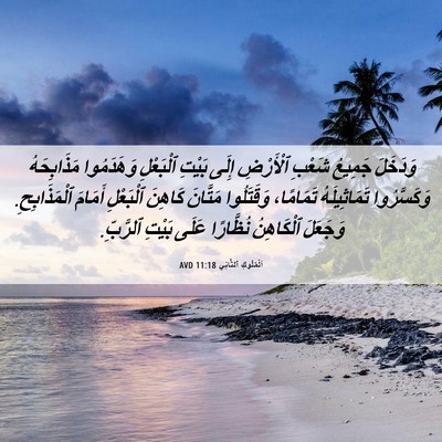 Picture 06 - اَلْمُلُوكِ ٱلثَّانِي 11:18 AVD - وَدَخَلَ جَمِيعُ شَعْبِ - Bible Verse Picture