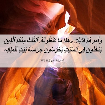Picture 06 - اَلْمُلُوكِ ٱلثَّانِي 11:5 AVD - وَأَمَرَهُمْ قَائِلًا: - Bible Verse Picture
