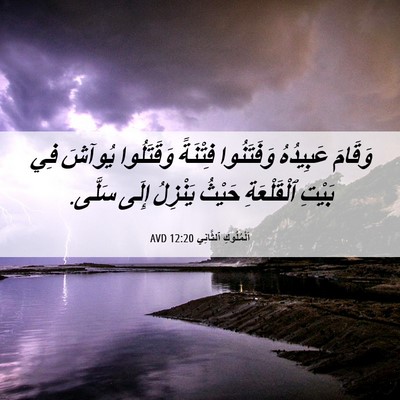 Picture 06 - اَلْمُلُوكِ ٱلثَّانِي 12:20 AVD - وَقَامَ عَبِيدُهُ - Bible Verse Picture
