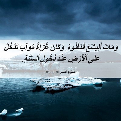 Picture 06 - اَلْمُلُوكِ ٱلثَّانِي 13:20 AVD - وَمَاتَ أَلِيشَعُ - Bible Verse Picture