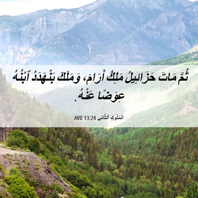 Picture 06 - اَلْمُلُوكِ ٱلثَّانِي 13:24 AVD - ثُمَّ مَاتَ حَزَائِيلُ - Bible Verse Picture