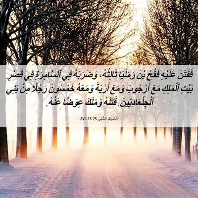 Picture 06 - اَلْمُلُوكِ ٱلثَّانِي 15:25 AVD - فَفَتَنَ عَلَيْهِ فَقْحُ - Bible Verse Picture