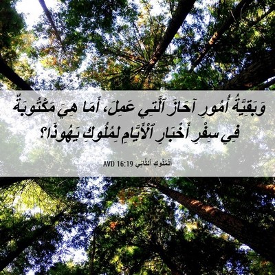 Picture 06 - اَلْمُلُوكِ ٱلثَّانِي 16:19 AVD - وَبَقِيَّةُ أُمُورِ - Bible Verse Picture