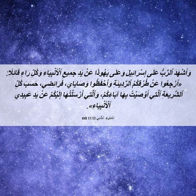 Picture 06 - اَلْمُلُوكِ ٱلثَّانِي 17:13 AVD - وَأَشْهَدَ ٱلرَّبُّ عَلَى - Bible Verse Picture