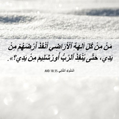Picture 06 - اَلْمُلُوكِ ٱلثَّانِي 18:35 AVD - مَنْ مِنْ كُلِّ آلِهَةِ - Bible Verse Picture