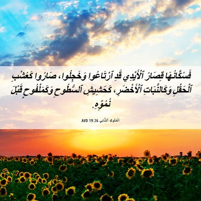 Picture 06 - اَلْمُلُوكِ ٱلثَّانِي 19:26 AVD - فَسُكَّانُهَا قِصَارُ - Bible Verse Picture