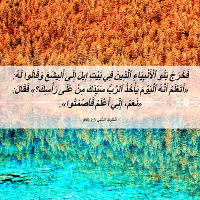 Picture 06 - اَلْمُلُوكِ ٱلثَّانِي 2:3 AVD - فَخَرَجَ بَنُو - Bible Verse Picture