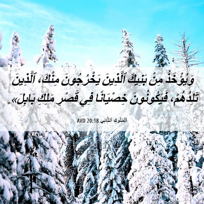 Picture 06 - اَلْمُلُوكِ ٱلثَّانِي 20:18 AVD - وَيُؤْخَذُ مِنْ بَنِيكَ - Bible Verse Picture