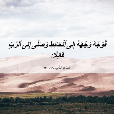 Picture 06 - اَلْمُلُوكِ ٱلثَّانِي 20:2 AVD - فَوَجَّهَ وَجْهَهُ إِلَى - Bible Verse Picture