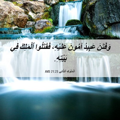 Picture 06 - اَلْمُلُوكِ ٱلثَّانِي 21:23 AVD - وَفَتَنَ عَبِيدُ آمُونَ - Bible Verse Picture