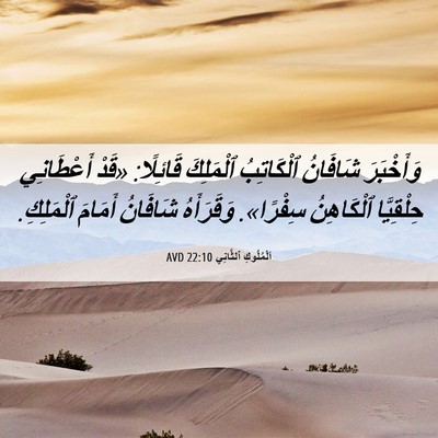 Picture 06 - اَلْمُلُوكِ ٱلثَّانِي 22:10 AVD - وَأَخْبَرَ شَافَانُ - Bible Verse Picture