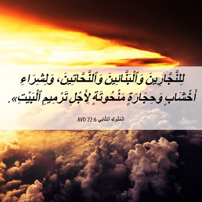 Picture 06 - اَلْمُلُوكِ ٱلثَّانِي 22:6 AVD - لِلنَّجَّارِينَ - Bible Verse Picture