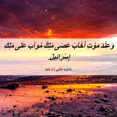 Picture 06 - اَلْمُلُوكِ ٱلثَّانِي 3:5 AVD - وَعِنْدَ مَوْتِ أَخْآبَ - Bible Verse Picture