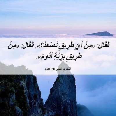Picture 06 - اَلْمُلُوكِ ٱلثَّانِي 3:8 AVD - فَقَالَ: «مِنْ أَيِّ - Bible Verse Picture