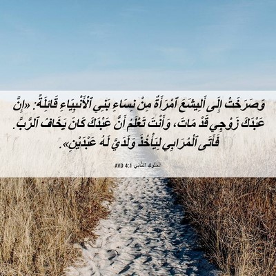 Picture 06 - اَلْمُلُوكِ ٱلثَّانِي 4:1 AVD - وَصَرَخَتْ إِلَى - Bible Verse Picture