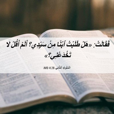 Picture 06 - اَلْمُلُوكِ ٱلثَّانِي 4:28 AVD - فَقَالَتْ: «هَلْ طَلَبْتُ - Bible Verse Picture