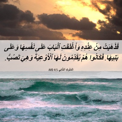 Picture 06 - اَلْمُلُوكِ ٱلثَّانِي 4:5 AVD - فَذَهَبَتْ مِنْ عِنْدِهِ - Bible Verse Picture