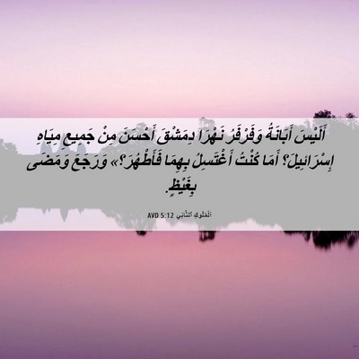 Picture 06 - اَلْمُلُوكِ ٱلثَّانِي 5:12 AVD - أَلَيْسَ أَبَانَةُ - Bible Verse Picture