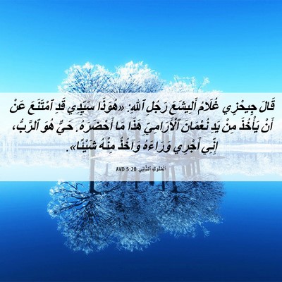 Picture 06 - اَلْمُلُوكِ ٱلثَّانِي 5:20 AVD - قَالَ جِيحْزِي غُلَامُ - Bible Verse Picture