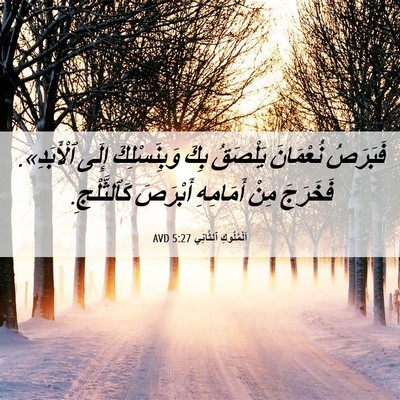 Picture 06 - اَلْمُلُوكِ ٱلثَّانِي 5:27 AVD - فَبَرَصُ نُعْمَانَ - Bible Verse Picture
