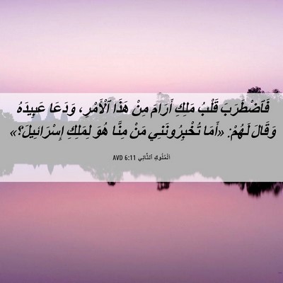 Picture 06 - اَلْمُلُوكِ ٱلثَّانِي 6:11 AVD - فَٱضْطَرَبَ قَلْبُ مَلِكِ - Bible Verse Picture