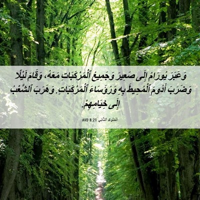 Picture 06 - اَلْمُلُوكِ ٱلثَّانِي 8:21 AVD - وَعَبَرَ يُورَامُ إِلَى - Bible Verse Picture